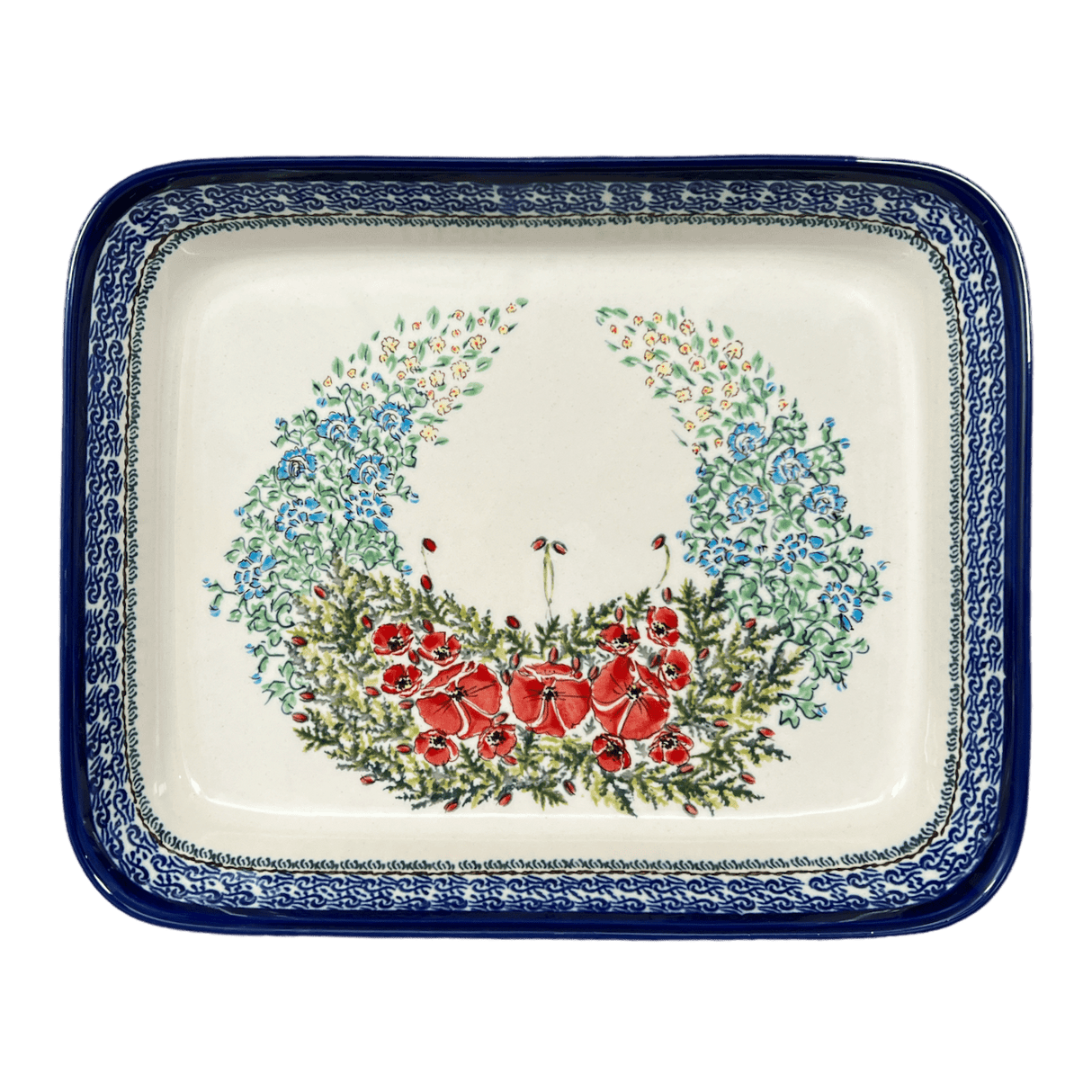Baker, Rectangular, 10.5" x 13" in "Floral Crescent" by Zaklady | Y372A-ART237