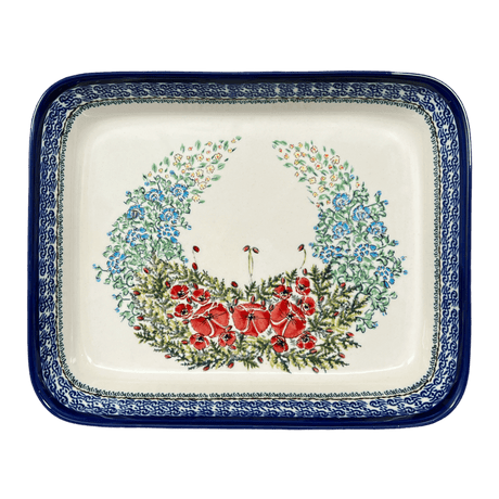 Baker, Rectangular, 10.5" x 13" in "Floral Crescent" by Zaklady | Y372A-ART237