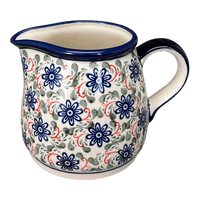 A picture of a Polish Pottery Zaklady 1.2L Pitcher (Swirling Flowers) | Y463-A1197A as shown at PolishPotteryOutlet.com/products/1-2l-pitcher-swirling-flowers-y463-a1197a