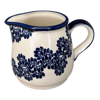 A picture of a Polish Pottery Zaklady 1.2L Pitcher (Blue Floral Vines) | Y463-D1210A as shown at PolishPotteryOutlet.com/products/1-2l-pitcher-blue-floral-vines-y463-d1210a