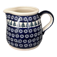 A picture of a Polish Pottery Zaklady 1.2 Liter Pitcher (Floral Pine) | Y463-D914 as shown at PolishPotteryOutlet.com/products/1-2-liter-pitcher-floral-pine-y463-d914