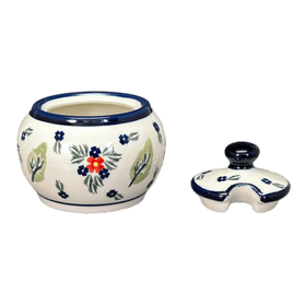 Polish Pottery Zaklady Small Bubble Sugar Bowl (Mountain Flower) | Y729-A1109A Additional Image at PolishPotteryOutlet.com