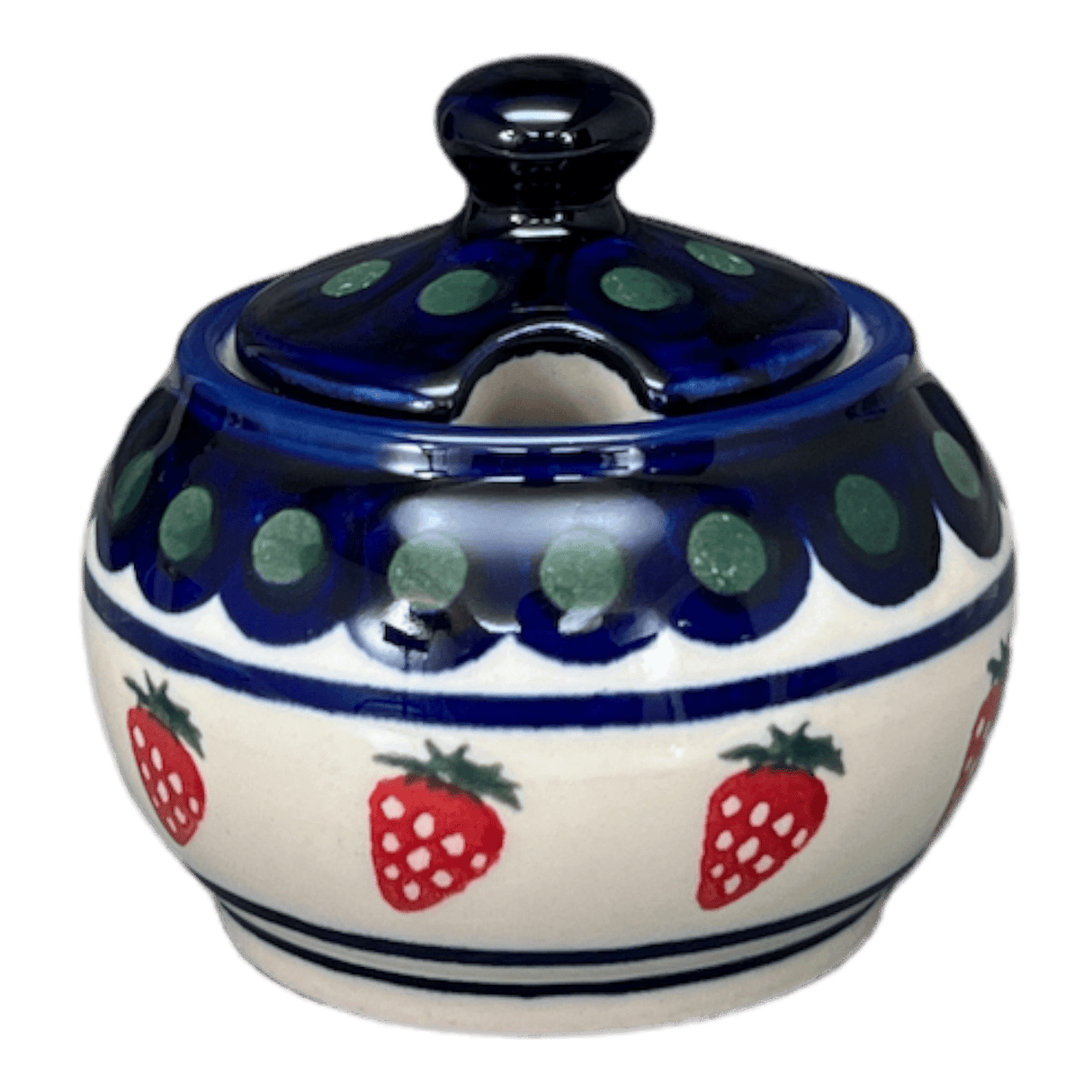 Bowl, Round, Bubble, Sugar Bowl, Small, 3.5" in "Strawberry Dot" by Zaklady | Y729-A310A
