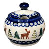 Polish Pottery Zaklady Small Bubble Sugar Bowl (Evergreen Moose) | Y729-A992A at PolishPotteryOutlet.com