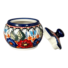 Polish Pottery Zaklady Small Bubble Sugar Bowl (Butterfly Bouquet) | Y729-ART149 Additional Image at PolishPotteryOutlet.com