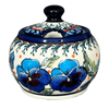 Polish Pottery Small Bubble Sugar Bowl (Pansies in Bloom) | Y729-ART277 at PolishPotteryOutlet.com