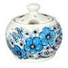 Polish Pottery Zaklady Small Bubble Sugar Bowl (Something Blue) | Y729-ART374 at PolishPotteryOutlet.com