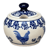 Polish Pottery Zaklady Small Bubble Sugar Bowl (Rooster Blues) | Y729-D1149 at PolishPotteryOutlet.com