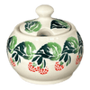Polish Pottery Zaklady Small Bubble Sugar Bowl (Raspberry Delight) | Y729-D1170 at PolishPotteryOutlet.com