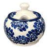 Polish Pottery Zaklady Small Bubble Sugar Bowl (Blue Floral Vines) | Y729-D1210A at PolishPotteryOutlet.com