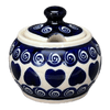 Polish Pottery Zaklady Small Bubble Sugar Bowl (Swirling Hearts) | Y729-D467 at PolishPotteryOutlet.com