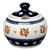 Polish Pottery Zaklady Small Bubble Sugar Bowl (Persimmon Dot) | Y729-D479 at PolishPotteryOutlet.com