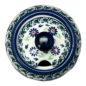 Polish Pottery Zaklady Small Bubble Sugar Bowl (Floral Explosion) | Y729-DU126 Additional Image at PolishPotteryOutlet.com