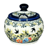 Polish Pottery Small Bubble Sugar Bowl (Floral Swallows) | Y729-DU182 at PolishPotteryOutlet.com