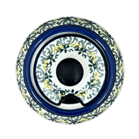 A picture of a Polish Pottery Zaklady Small Bubble Sugar Bowl (Floral Swallows) | Y729-DU182 as shown at PolishPotteryOutlet.com/products/small-bubble-sugar-bowl-floral-swallows-y729-du182