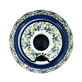 Polish Pottery Zaklady Small Bubble Sugar Bowl (Floral Swallows) | Y729-DU182 Additional Image at PolishPotteryOutlet.com