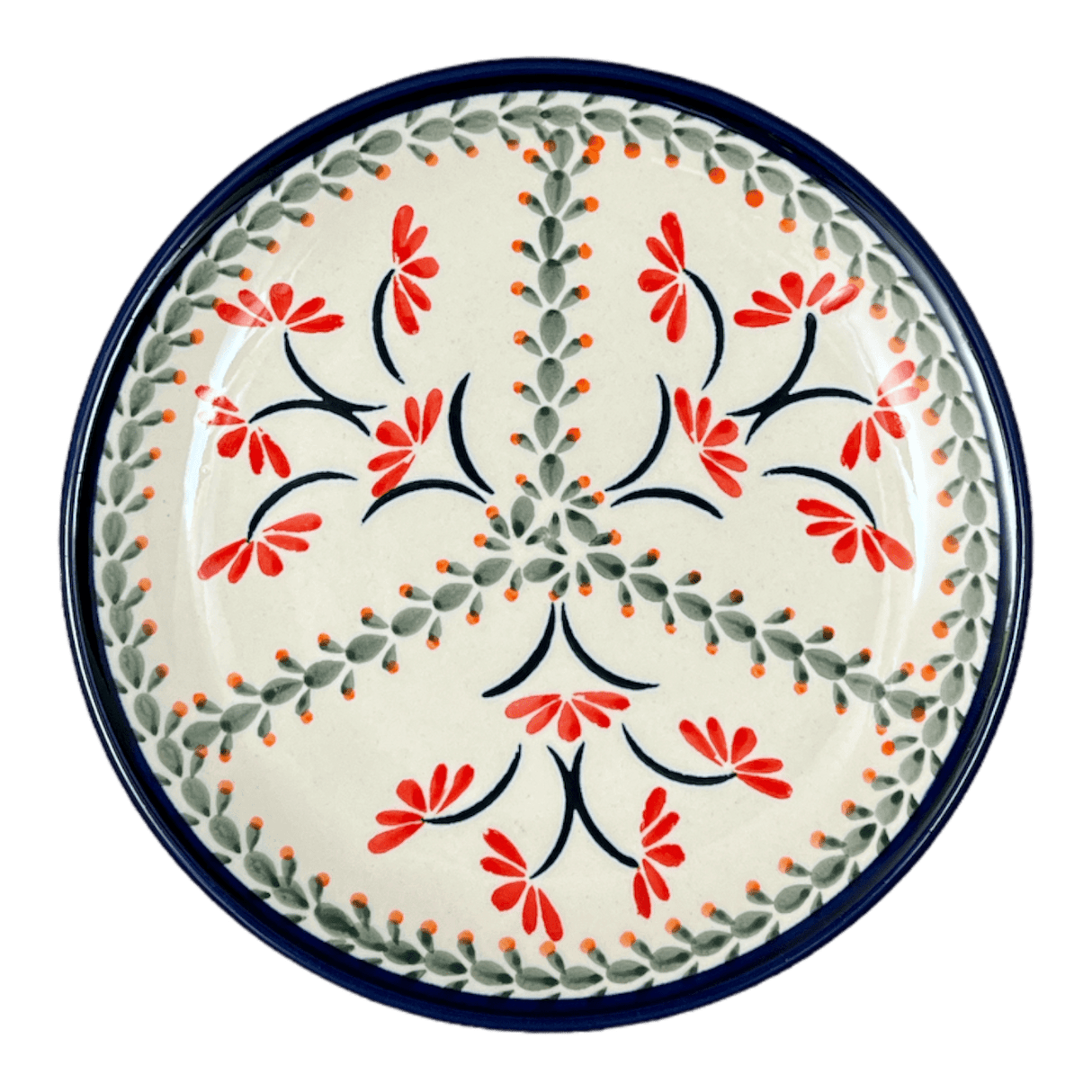 Plate, Round, Dessert, 7.75" in "Scarlet Stitch" by Zaklady | Y814-A1158A