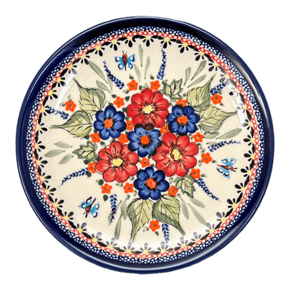 Plate, Round, Dessert, 7.75" in "Butterfly Bouquet" by Zaklady | Y814-ART149