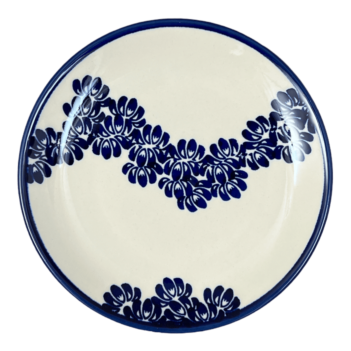 Plate, Round, Dessert, 7.75" in "Blue Floral Vines" by Zaklady | Y814-D1210A