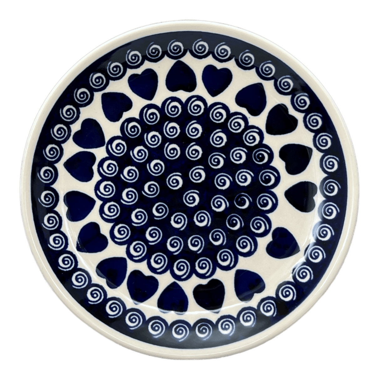 Plate, Round, Dessert, 7.75" in "Swirling Hearts" by Zaklady | Y814-D467