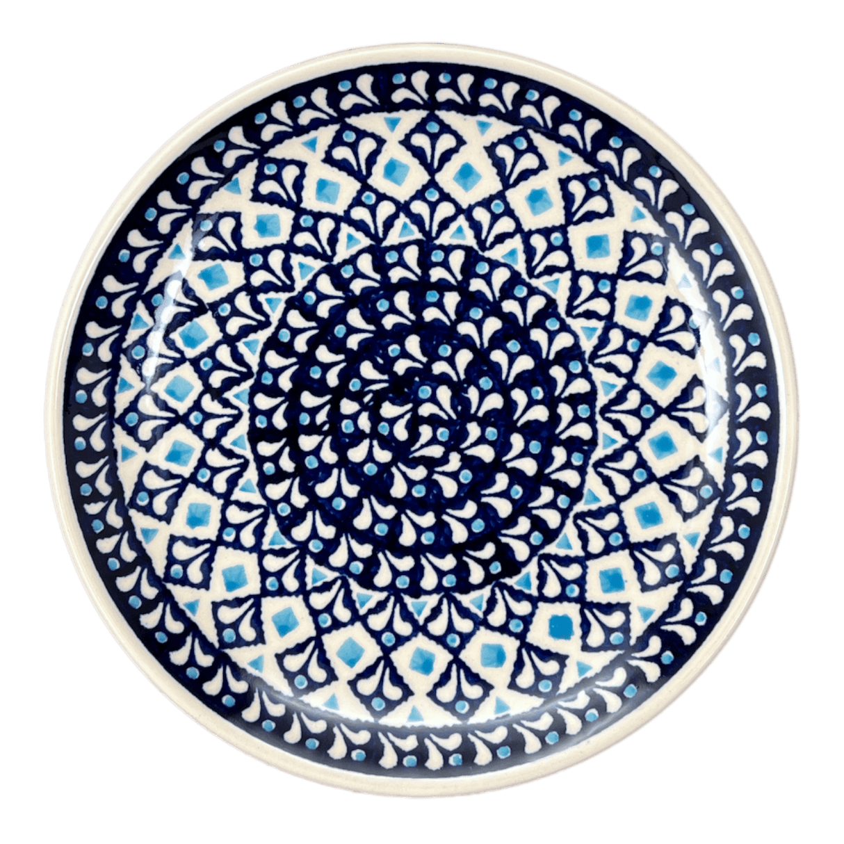 Plate, Round, Dessert, 7.75" in "Mosaic Blues" by Zaklady | Y814-D910