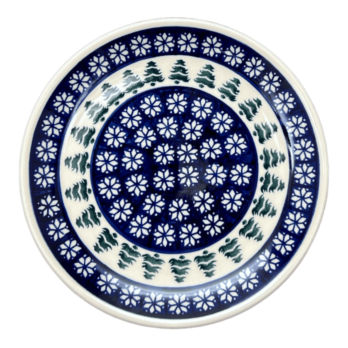 Plate, Round, Dessert, 7.75" in "Floral Pine" by Zaklady | Y814-D914