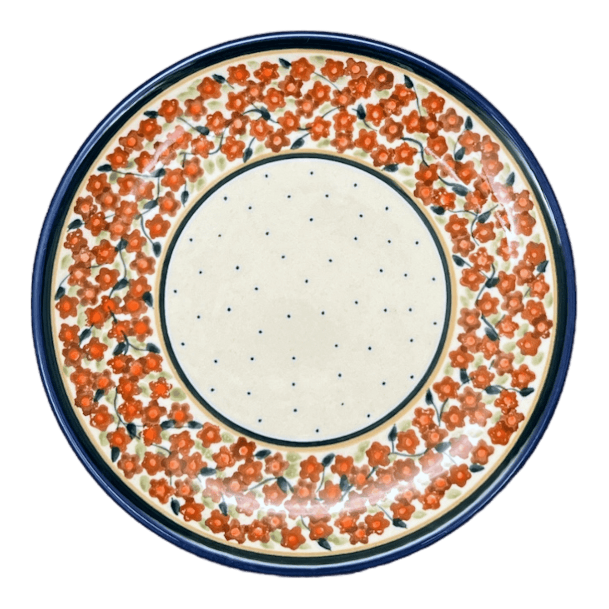 Plate, Round, Dessert, 7.75" in "Orange Wreath" by Zaklady | Y814-DU52