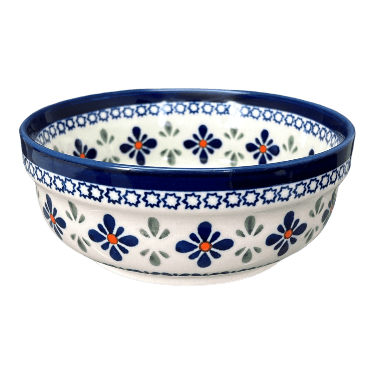 Bowl, Round, Magnolia, 6" in "Blue Mosaic Flower" by Zaklady | Y833A-A221A