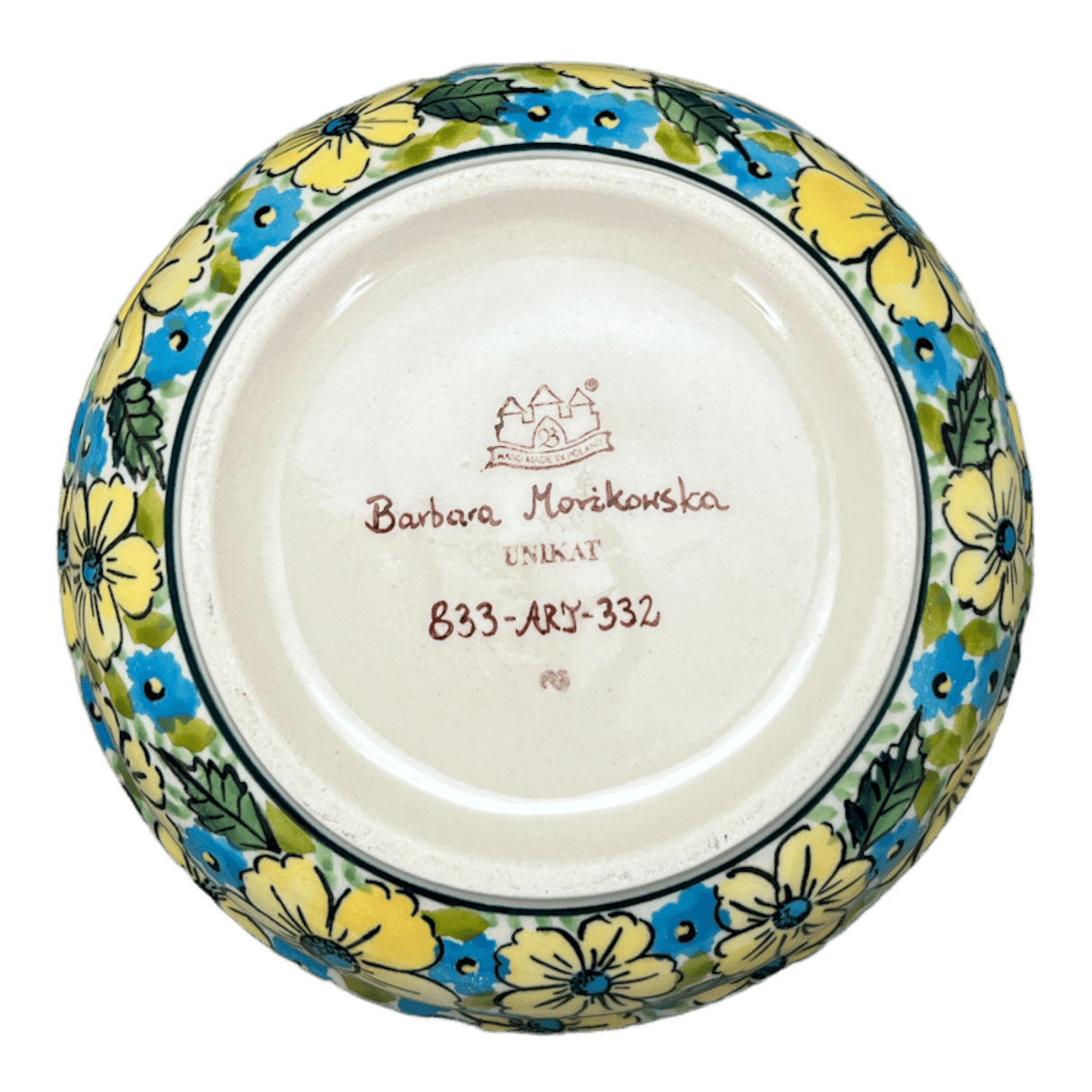 Bowl, Round, Magnolia, 6" in "Sunny Meadow" by Zaklady | Y833A-ART332