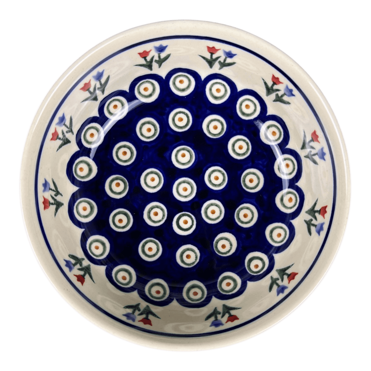 Bowl, Round, Magnolia, 6" in "Peacock Tulip Medley" by Zaklady | Y833A-D809