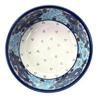 A picture of a Polish Pottery Zaklady 6" Magnolia Bowl (Garden Party Blues) | Y833A-DU50 as shown at PolishPotteryOutlet.com/products/6-25-magnolia-bowl-garden-party-blues-y833a-du50
