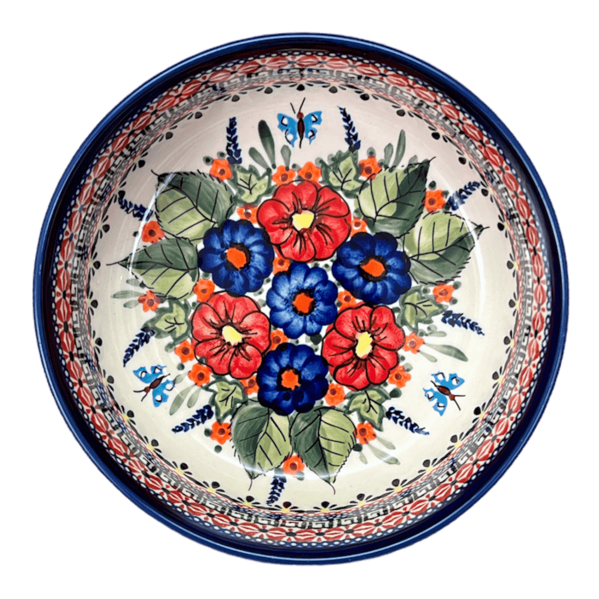 Bowl, Round, Magnolia, 7.25" in "Butterfly Bouquet" by Zaklady | Y834A-ART149