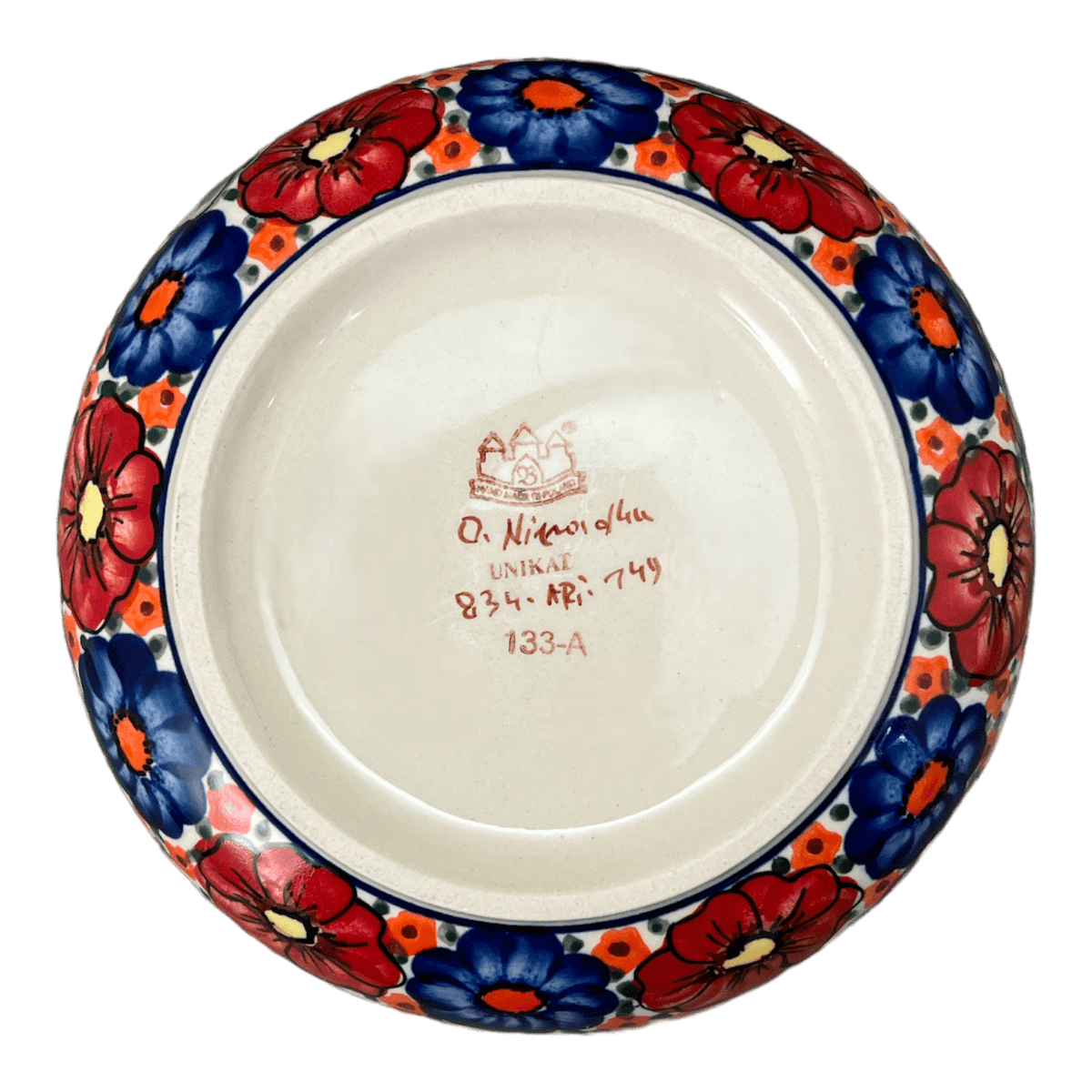 Bowl, Round, Magnolia, 7.25" in "Butterfly Bouquet" by Zaklady | Y834A-ART149