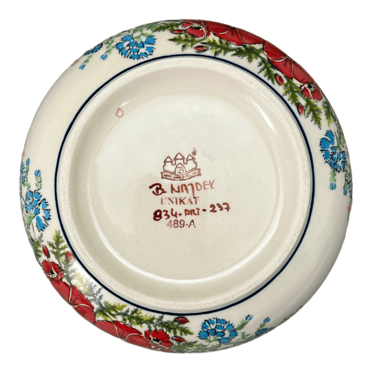 Bowl, Round, Magnolia, 7.25" in "Floral Crescent" by Zaklady | Y834A-ART237