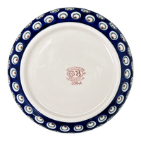 A picture of a Polish Pottery Zaklady 8" Magnolia Bowl (Peacock Burst) | Y835A-D487 as shown at PolishPotteryOutlet.com/products/8-magnolia-bowl-peacock-burst-y835a-d487