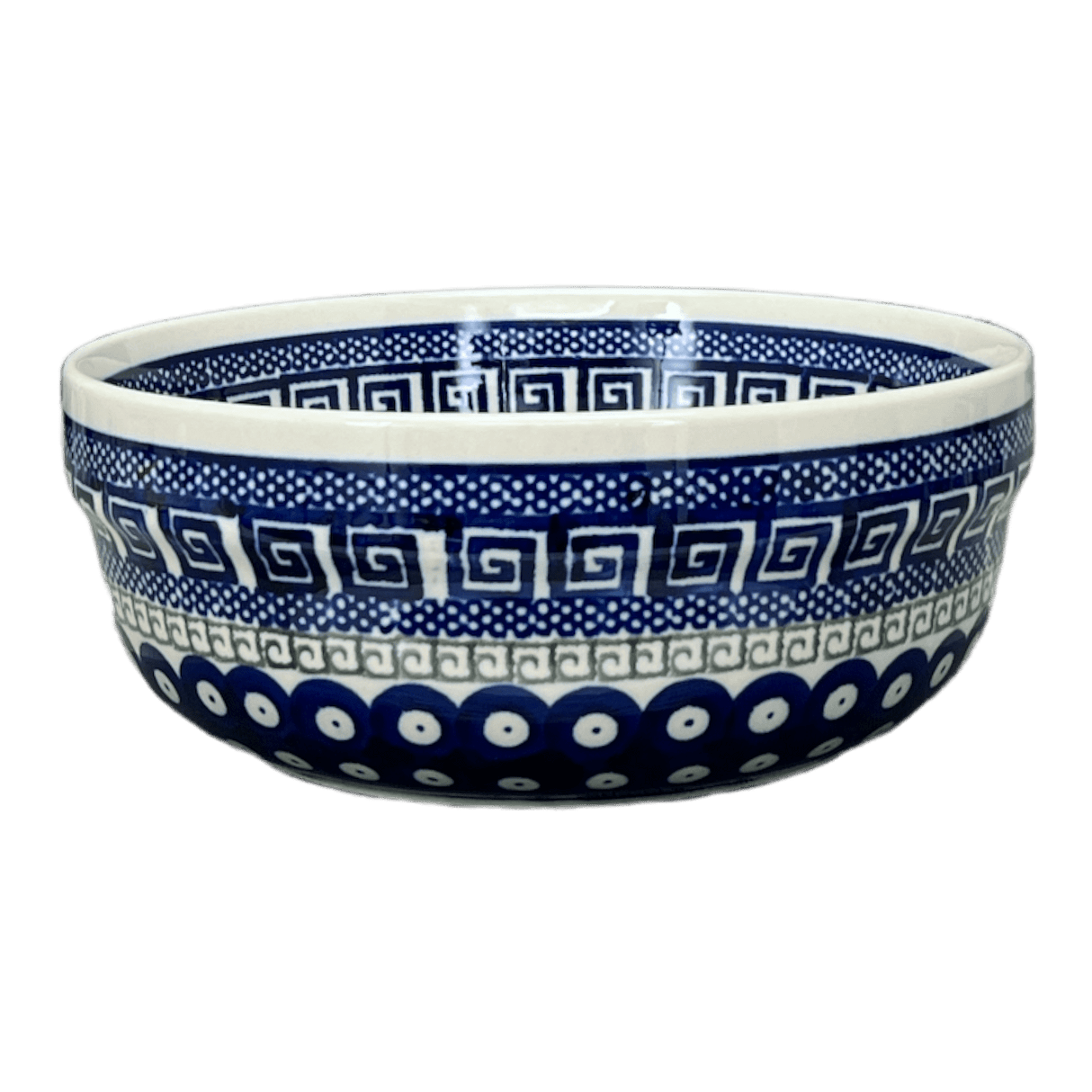 Bowl, Round, Magnolia, 8" in "Grecian Dot" by Zaklady | Y835A-D923