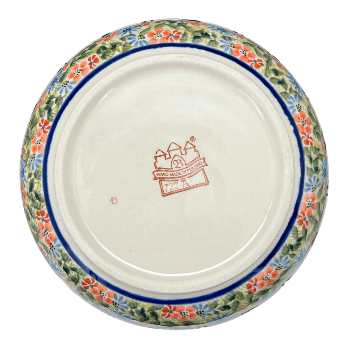Bowl, Round, Magnolia, 8" in "Floral Swallows" by Zaklady | Y835A-DU182