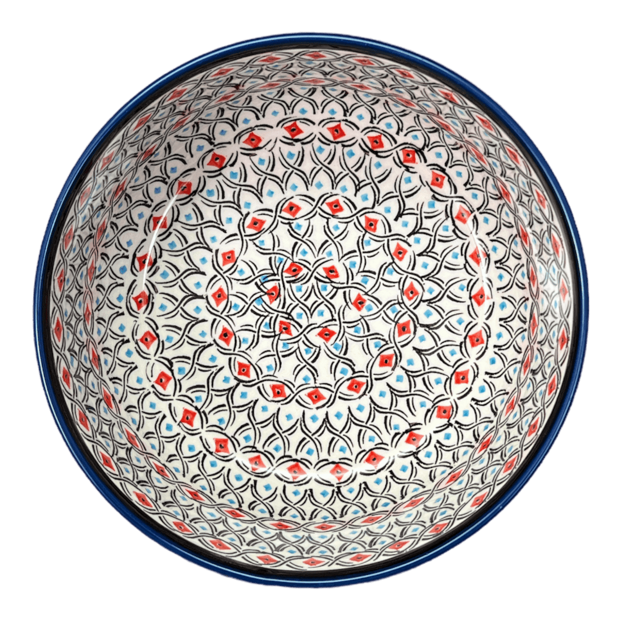 Bowl, Round, Magnolia, 8" in "Beaded Turquoise" by Zaklady | Y835A-DU203