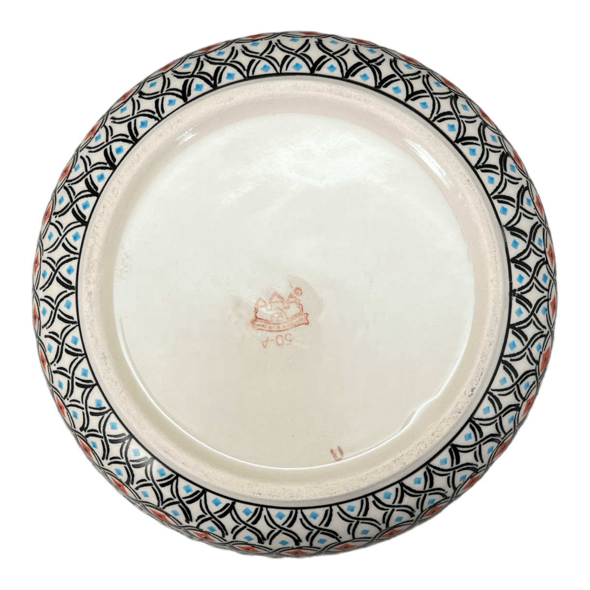 Bowl, Round, Magnolia, 8" in "Beaded Turquoise" by Zaklady | Y835A-DU203