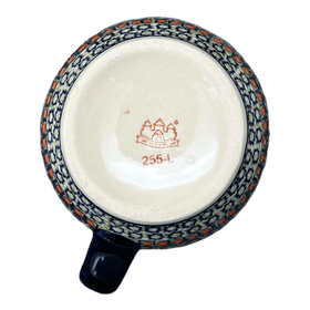 Polish Pottery Zaklady 16 oz. Large Belly Mug (Emerald Mosaic) | Y910-DU60 Additional Image at PolishPotteryOutlet.com