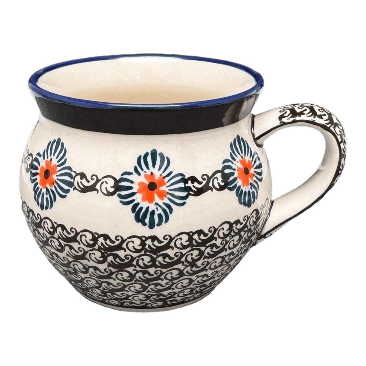 Mug, Belly Mug, 10 oz Medium in "Mesa Verde Midnight" by Zaklady | Y911-A1159A