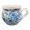 Polish Pottery Zaklady 10 oz. Belly Mug (Something Blue) | Y911-ART374 at PolishPotteryOutlet.com