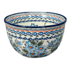 Polish Pottery Zaklady Extra-Deep 8" Bowl (Julie's Garden) | Y985A-ART165 at PolishPotteryOutlet.com