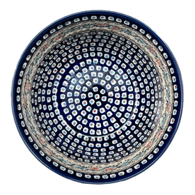 Polish Pottery Zaklady Extra- Deep 10.5" Bowl (Climbing Aster) | Y986A-A1145A Additional Image at PolishPotteryOutlet.com