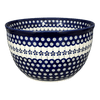 Polish Pottery Zaklady Extra- Deep 10.5" Bowl (Petite Floral Peacock) | Y986A-A166A at PolishPotteryOutlet.com