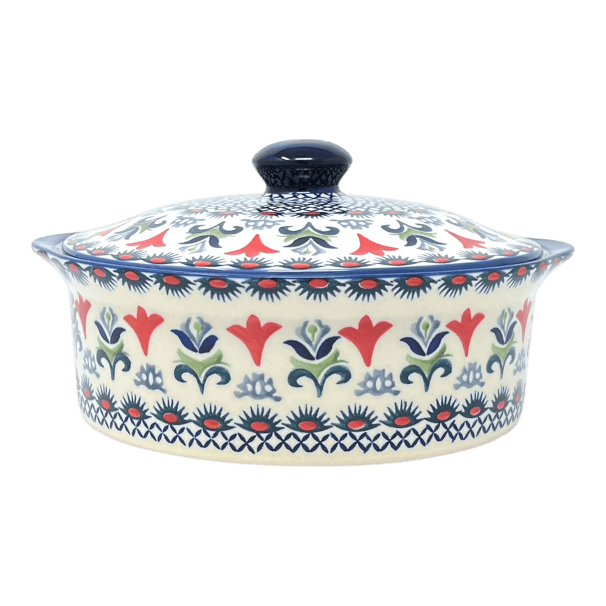 Baker, Round, with Lid, Deep, 8" in "Scandinavian Scarlet" by Manufaktura | Z128U-P295