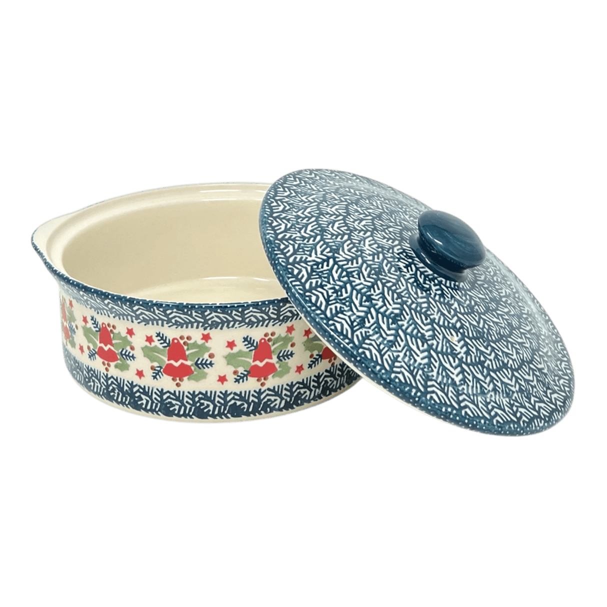 Baker, Round, with Lid, Deep, 8" in "Evergreen Bells" by Manufaktura | Z128U-PZDG