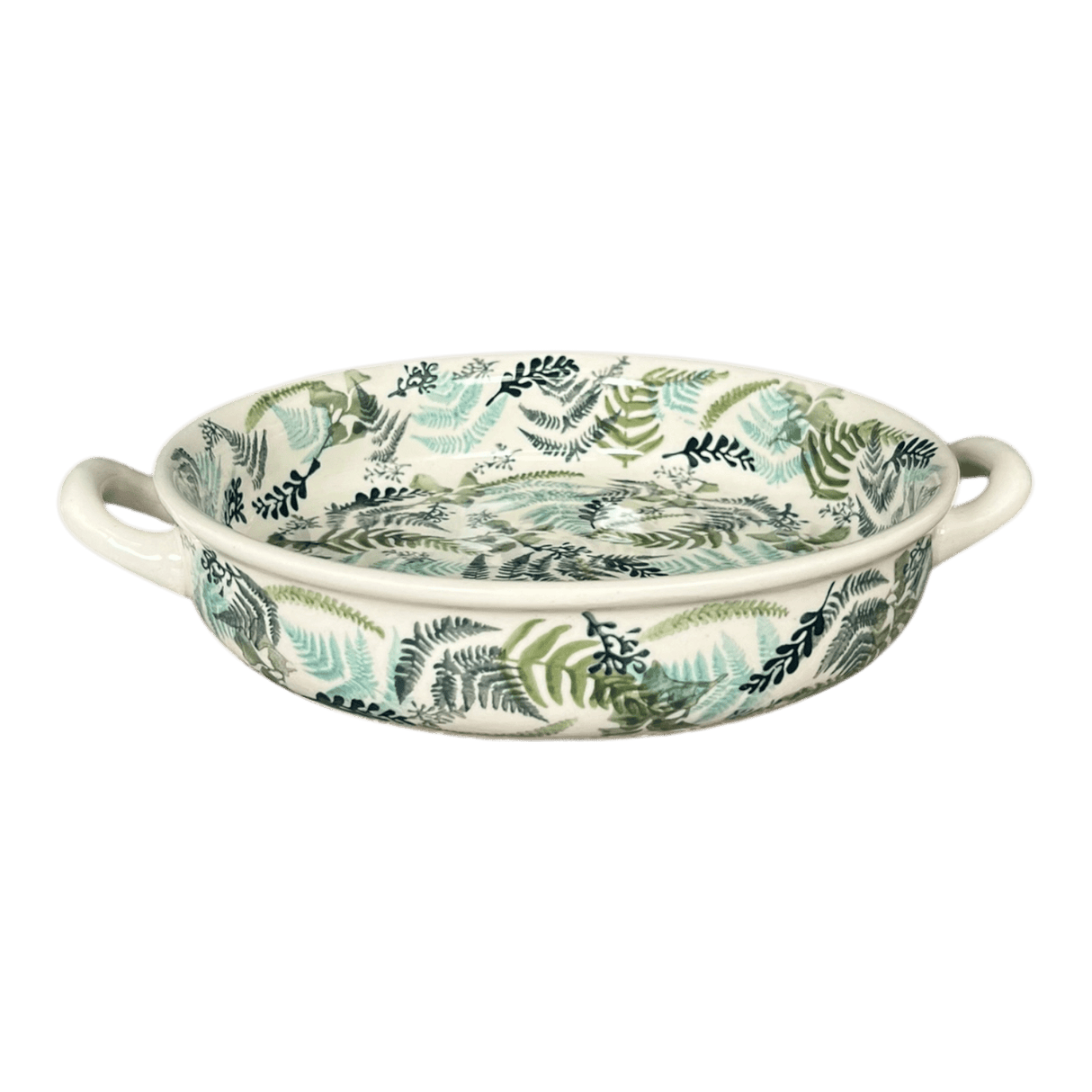 Casserole, Round, Handles, 9.25" in "Scattered Ferns" by Manufaktura | Z140S-GZ39