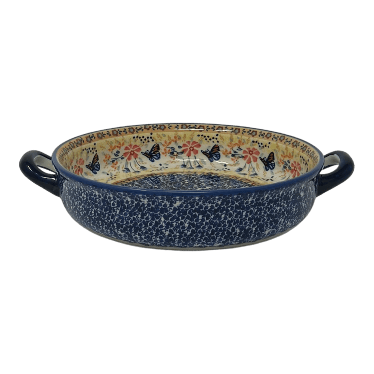 Casserole, Round, Handles, 9.25" in "Butterfly Bliss" by Manufaktura | Z140S-WK73