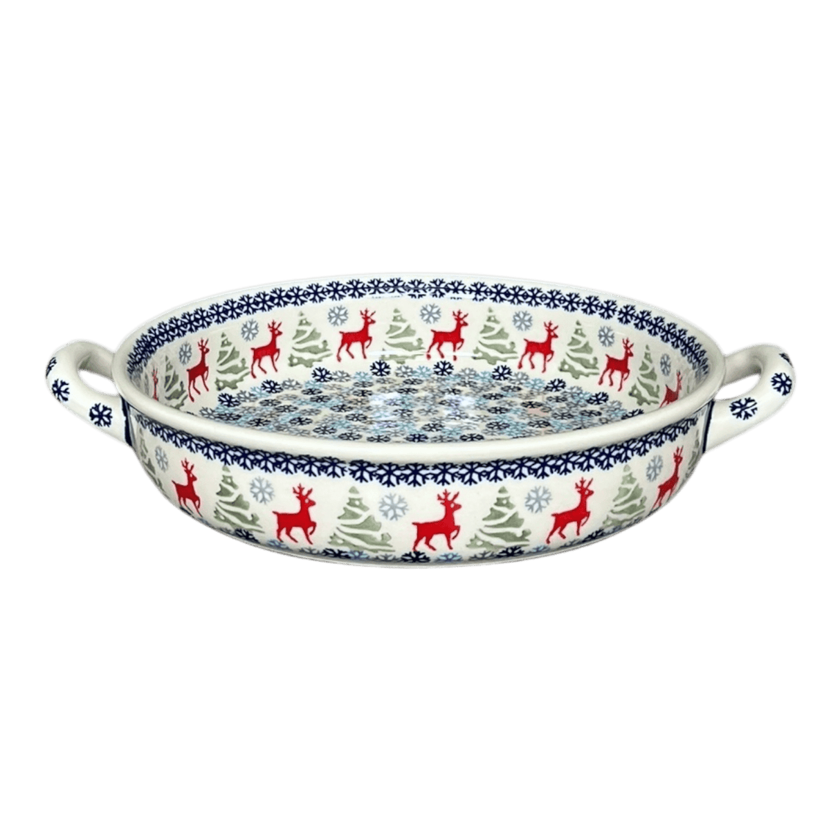 Casserole, Round, Handles, 9.25" in "Reindeer Games" by Manufaktura | Z140T-BL07